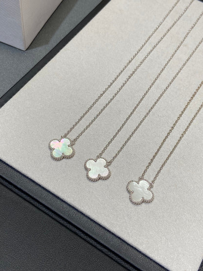 ¡®Sprite Jewelry¡¯CLOVER MEDIUM SILVER WHITE MOP NECKLACE