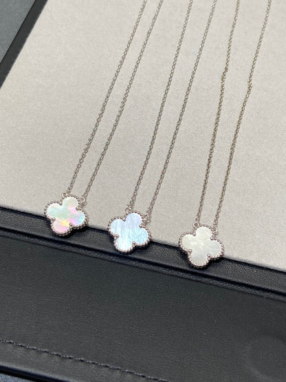 ¡®Sprite Jewelry¡¯CLOVER MEDIUM SILVER WHITE MOP NECKLACE