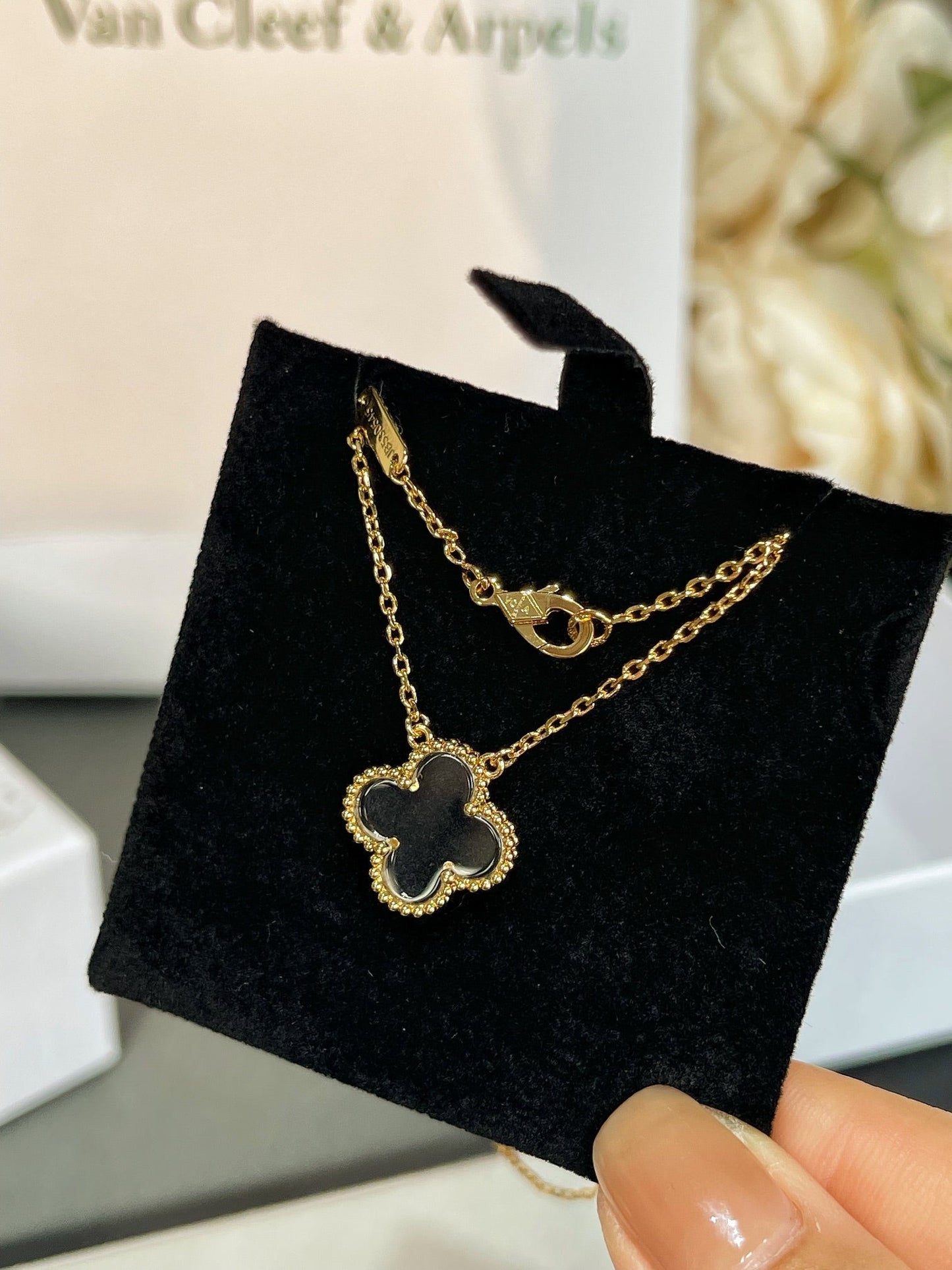 ¡®Sprite Jewelry¡¯CLOVER ROCK CRYSTAL ROSE GOLD NECKLACE