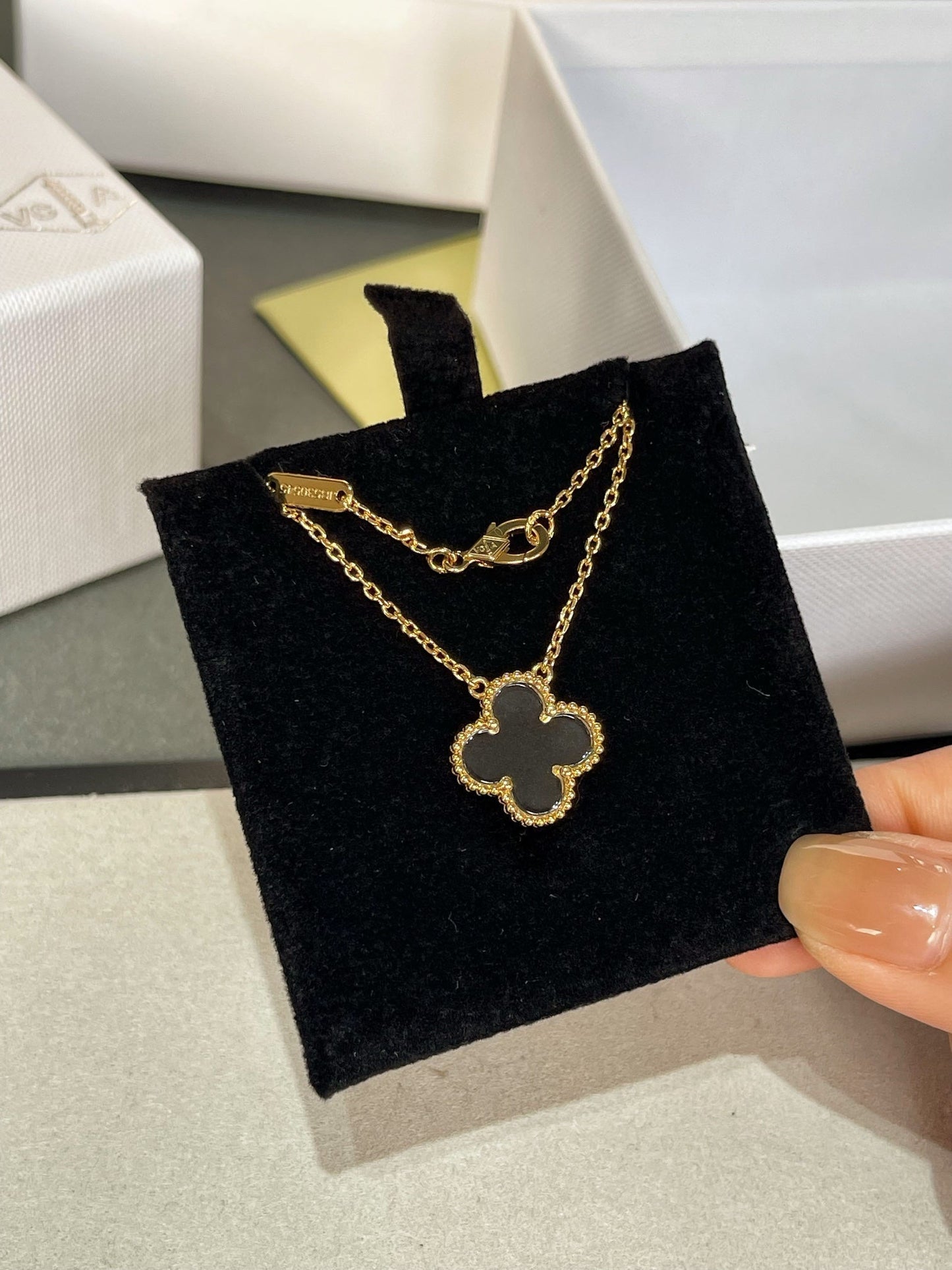 ¡®Sprite Jewelry¡¯CLOVER ROCK CRYSTAL ROSE GOLD NECKLACE