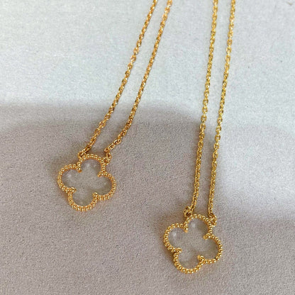 ¡®Sprite Jewelry¡¯CLOVER ROCK CRYSTAL ROSE GOLD NECKLACE