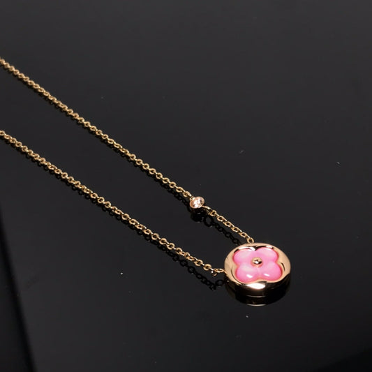 ¡®Sprite Jewelry¡¯COLOR BLOSSOM PINK MOP SUN GOLD NECKLACE