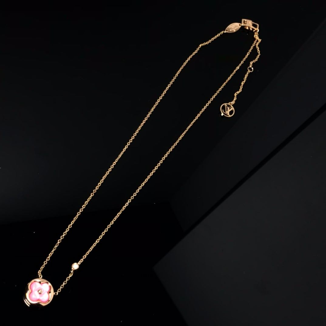 ¡®Sprite Jewelry¡¯COLOR BLOSSOM PINK MOP SUN GOLD NECKLACE