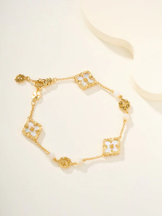 [Sprite Jewelry]B.C.L ENAMELED Three-Flower Bracelet£¨Trumpet)