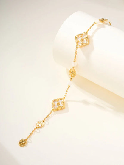 [Sprite Jewelry]B.C.L ENAMELED Three-Flower Bracelet£¨Trumpet)