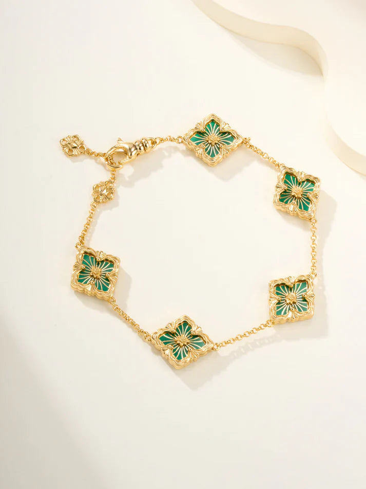 [Sprite Jewelry]B.C.L ENAMELED Five-Flower Bracelet£¨Various Colors)