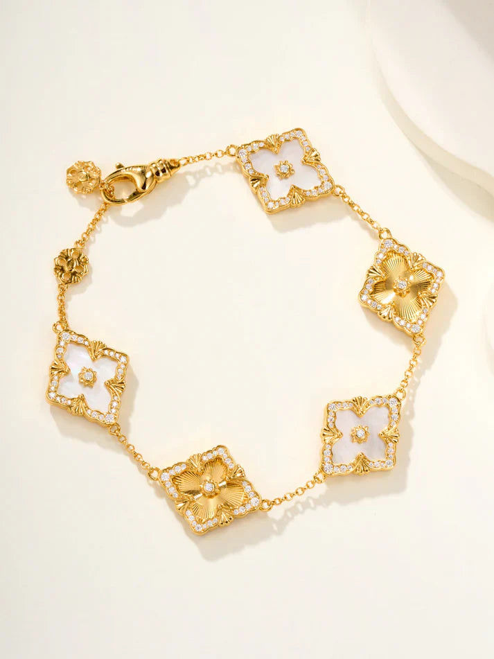 [Sprite Jewelry]B.C.L ENAMELED Five-Flower Bracelet£¨Various Colors) BIG SIZE