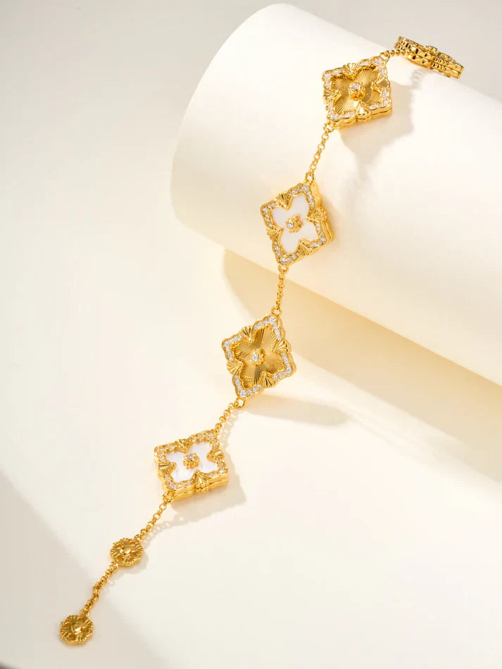 [Sprite Jewelry]B.C.L ENAMELED Five-Flower Bracelet£¨Various Colors) BIG SIZE