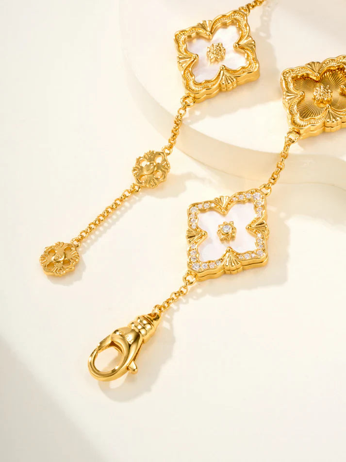 [Sprite Jewelry]B.C.L ENAMELED Five-Flower Bracelet£¨Various Colors) BIG SIZE