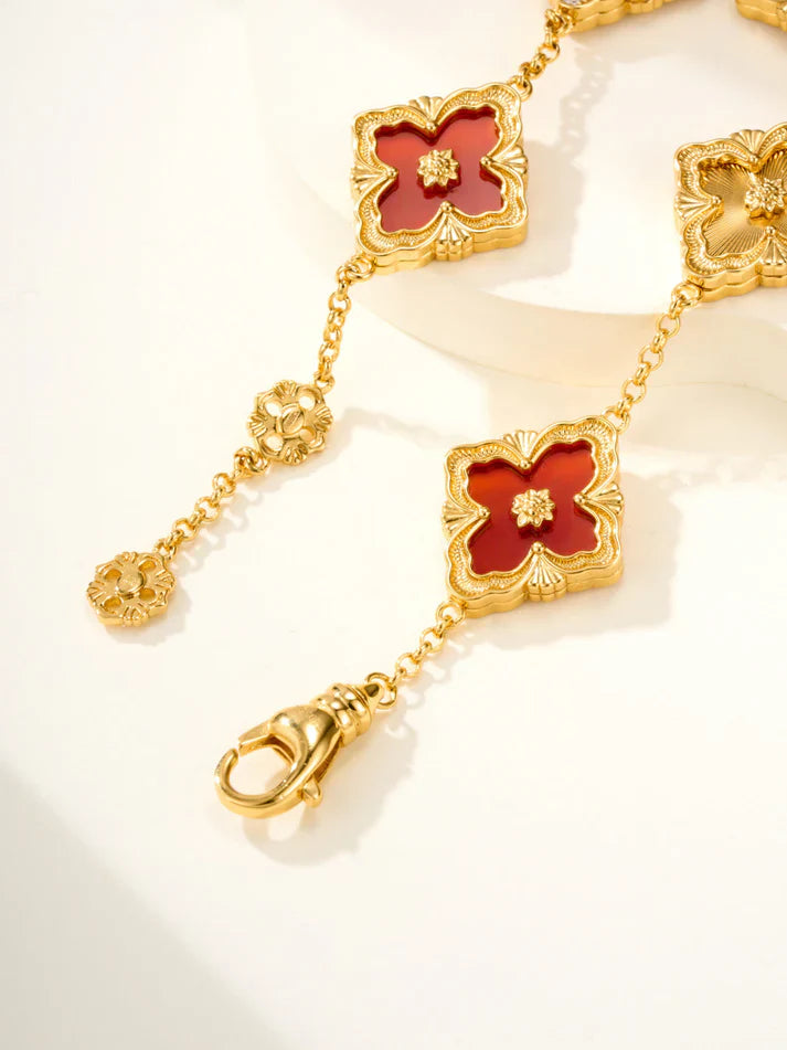 [Sprite Jewelry]B.C.L ENAMELED Five-Flower Bracelet£¨Various Colors) BIG SIZE