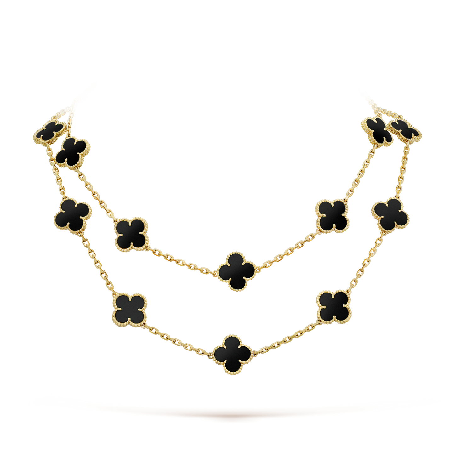 ¡®Sprite Jewelry¡¯CLOVER 20 MOTIFS ONYX NECKLACE