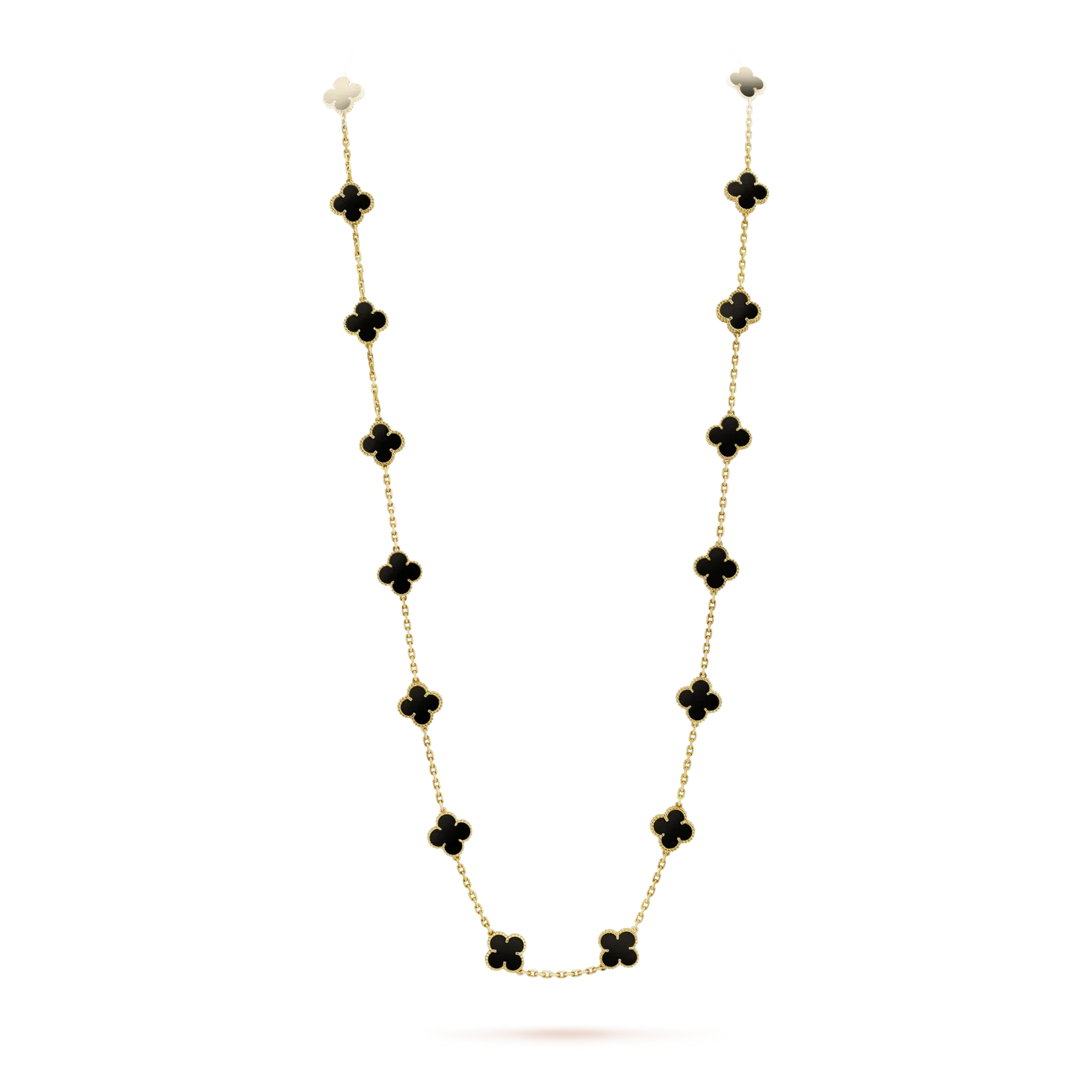 ¡®Sprite Jewelry¡¯CLOVER 20 MOTIFS ONYX NECKLACE