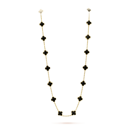 ¡®Sprite Jewelry¡¯CLOVER 20 MOTIFS ONYX NECKLACE