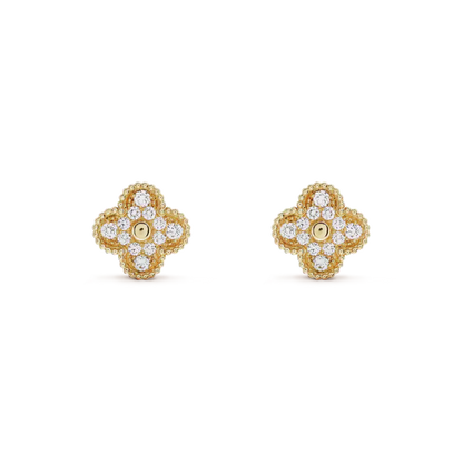 ¡®Sprite Jewelry¡¯CLOVER MEDIUM 1 MOTIFS FUll DIAMOND EARRINGS