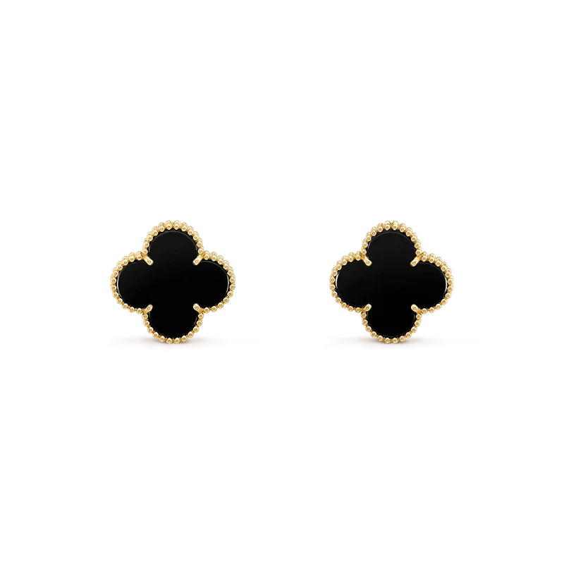 ¡®Sprite Jewelry¡¯CLOVER MEDIUM 1 MOTIFS  ONYX STUD EARRINGS