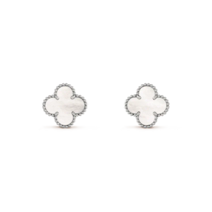 ¡®Sprite Jewelry¡¯CLOVER MEDIUM 1 MOTIFS  WHITE MOP EARRINGS SILVER