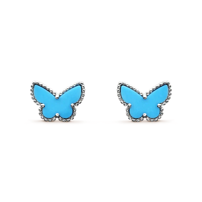 ¡®Sprite Jewelry¡¯BUTTERFLY TURQUOISE EARRINGS SILVER