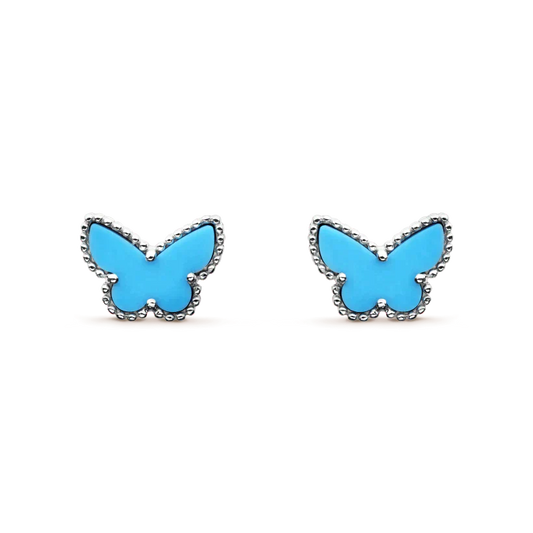 ¡®Sprite Jewelry¡¯BUTTERFLY TURQUOISE EARRINGS SILVER