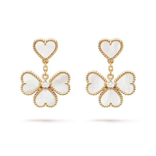 ¡®Sprite Jewelry¡¯CLOVER SWEET WHITE MOP EARRINGS