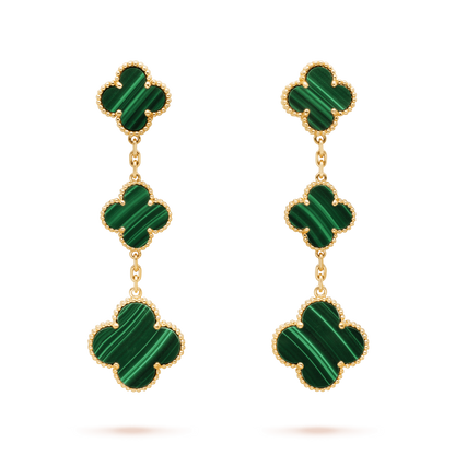 ¡®Sprite Jewelry¡¯CLOVER MALACHITE 3 MOTIFS GOLD