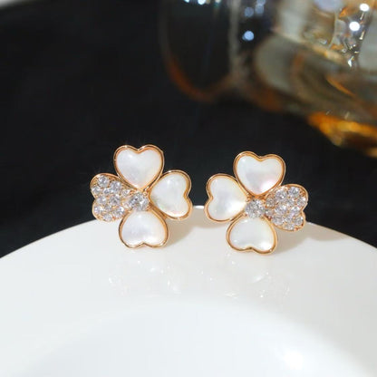 [Sprite Jewelry]FRIVOLE PINK GOLD FLOWER DIAMOND EARRINGS 2