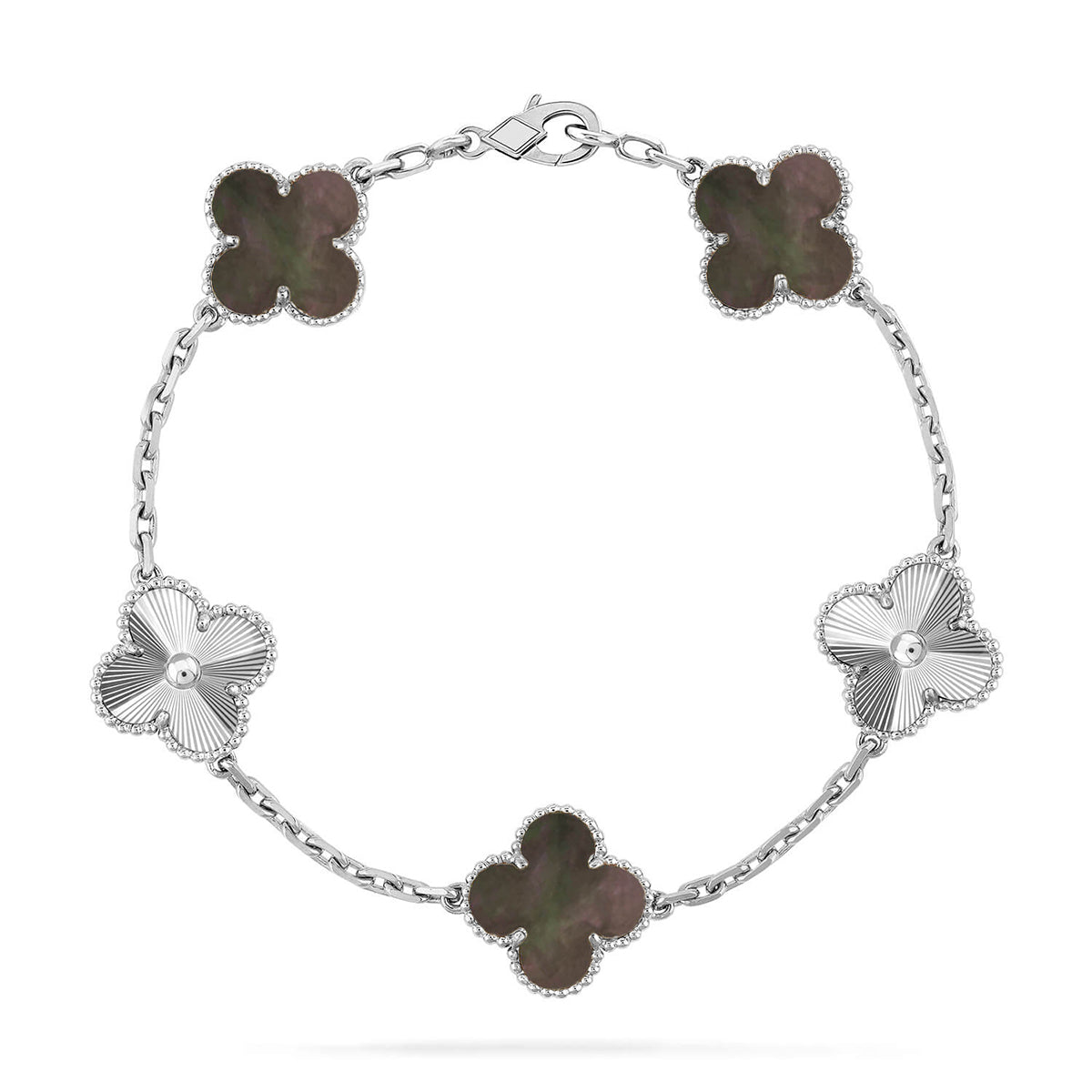 [Sprite Jewelry]New CLOVER 5 MOTIF GRAY MOP BRACELET COLLECTION