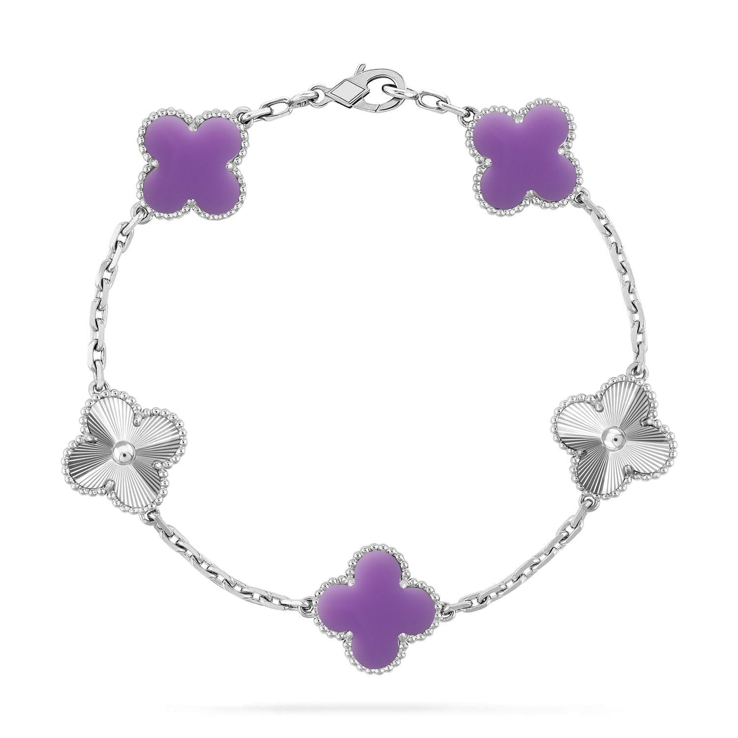 [Sprite Jewelry]New CLOVER 5 MOTIF LIGHT PURPLE BRACELET COLLECTION