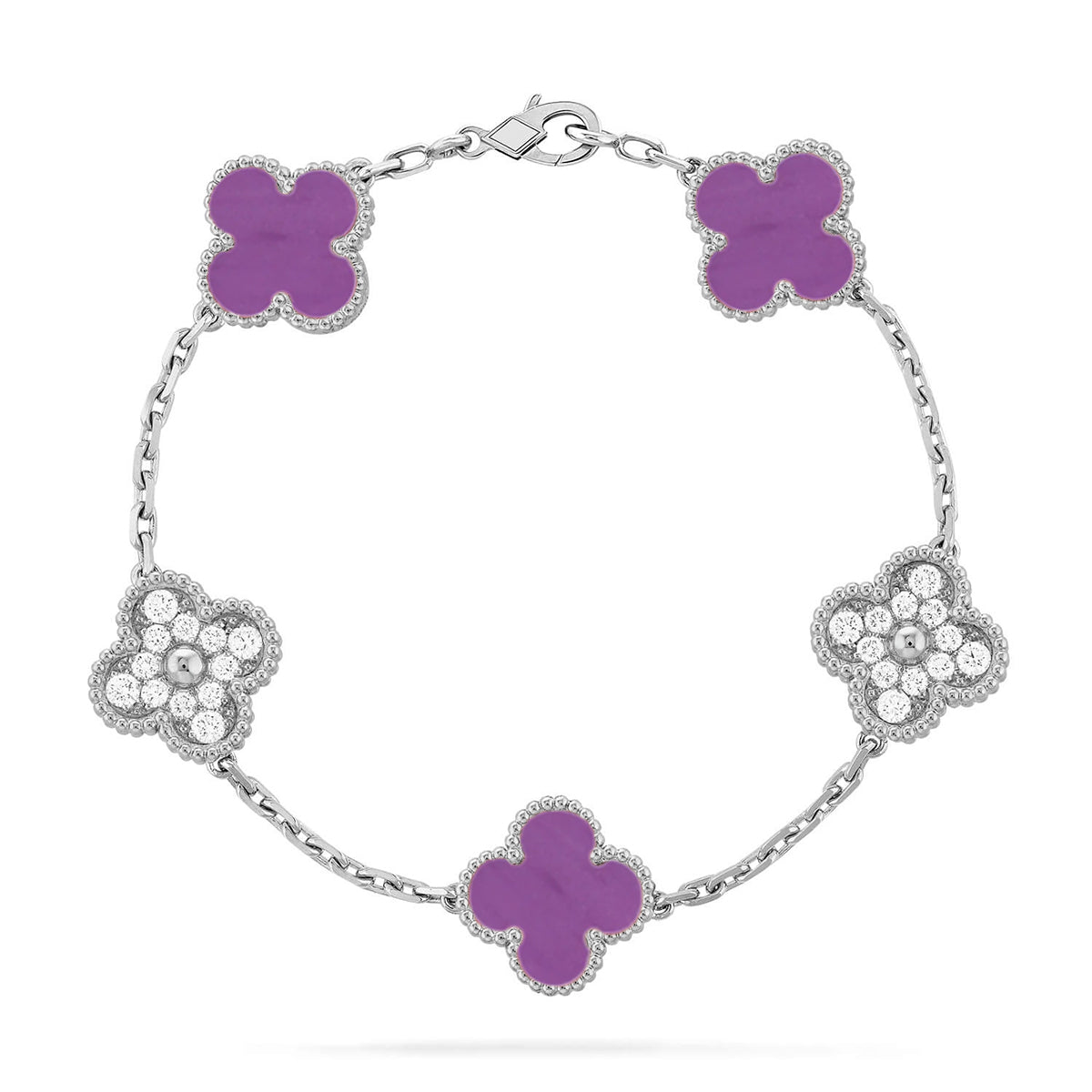 [Sprite Jewelry]New  CLOVER 5 MOTIF VIOLET BRACELET COLLECTION