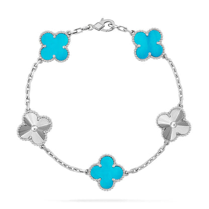 [Sprite Jewelry]New  CLOVER 5 MOTIF TURQUOISE BRACELET COLLECTION