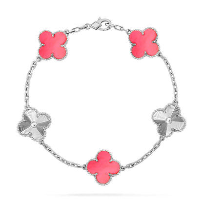 [Sprite Jewelry]New  CLOVER 5 MOTIFS  PINK MOP BRACELET COLLECTION
