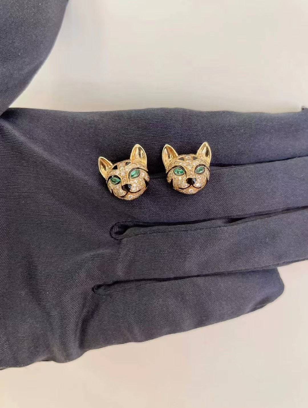 ¡®Sprite Jewelry¡¯ Panther Face Stud Earrings