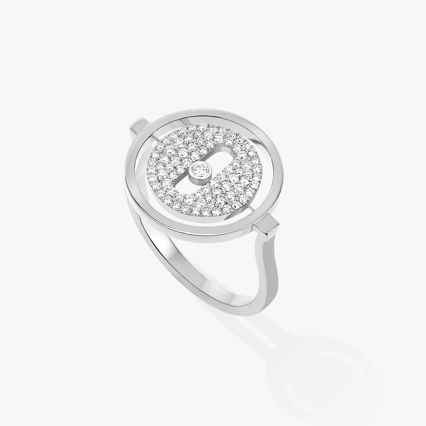 [Sprite Jewelry]LUCKY MOVE PAVED SILVER DIAMOND RING