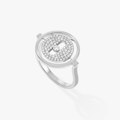 [Sprite Jewelry]LUCKY MOVE PAVED SILVER DIAMOND RING