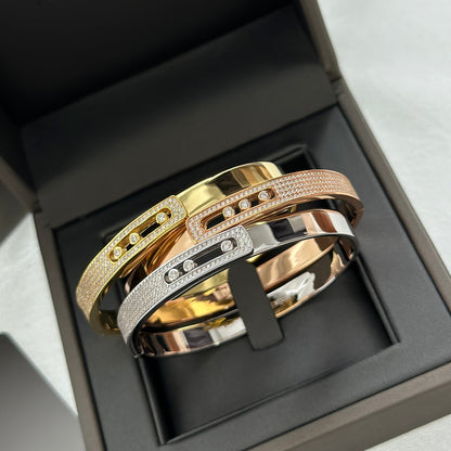 [Sprite Jewelry]Move Noa Rose Gold Pavé Diamond Bangle Bracelet