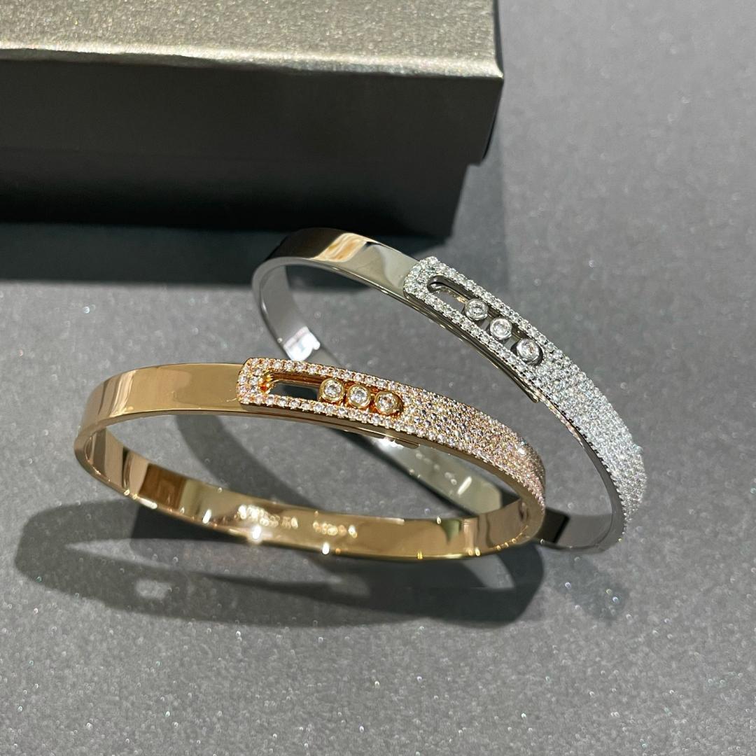 [Sprite Jewelry]Move Noa Rose Gold Pavé Diamond Bangle Bracelet
