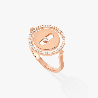 [Sprite Jewelry]LUCKY MOVE PINK GOLD DIAMOND RING