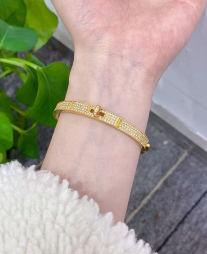 [Sprite Jewelry]Kelly Diamond-Set Bracelet with Moissanite