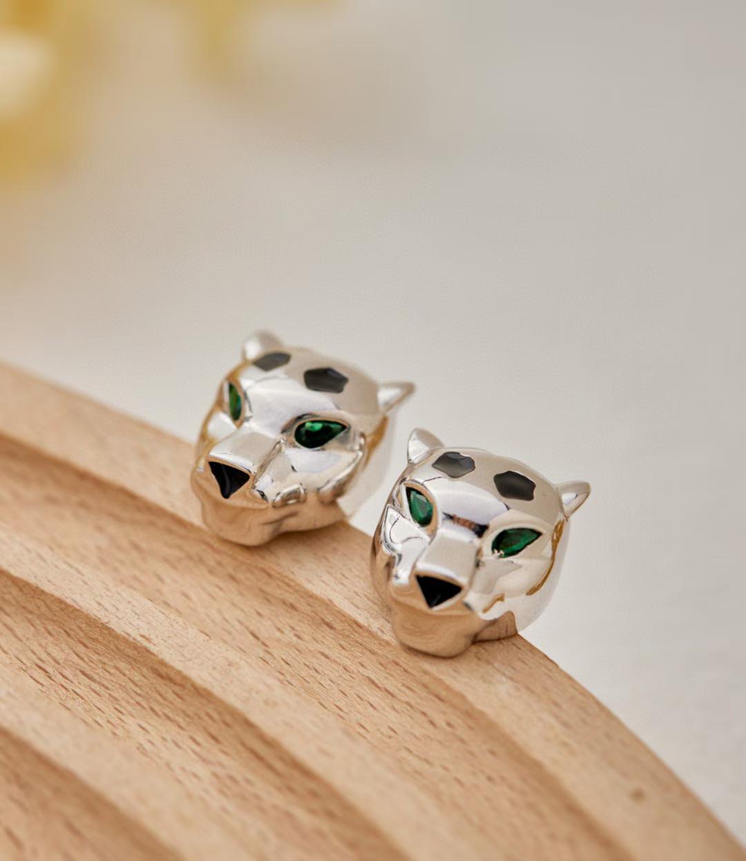 [Sprite Jewelry] CHRRTAH-PRINT STUD EARRINGS, THREE COLORS