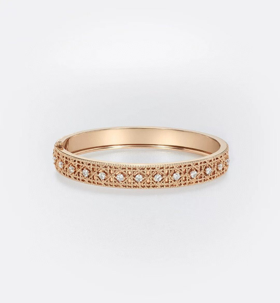 [Sprite Jewelry] 2026 WOVEN-PATTERN BRACELET SET WITH FULL DIAMOND INLAY THREE-COLORS
