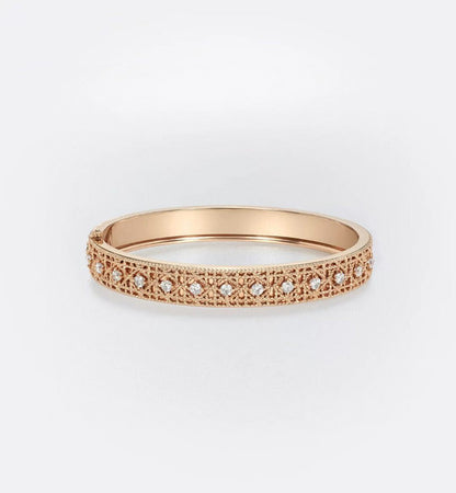 [Sprite Jewelry] 2026 WOVEN-PATTERN BRACELET SET WITH FULL DIAMOND INLAY THREE-COLORS