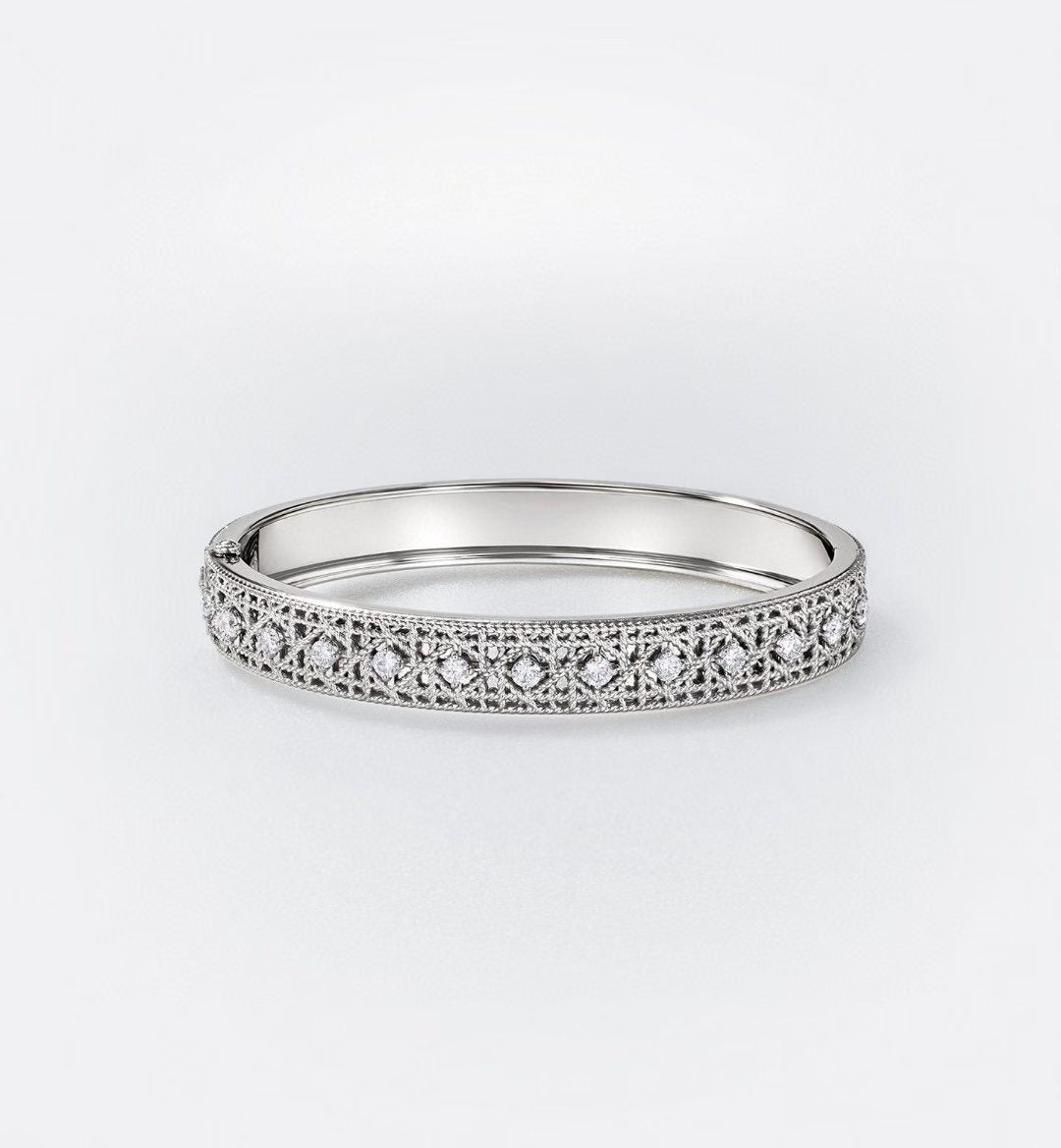 [Sprite Jewelry] 2026 WOVEN-PATTERN BRACELET SET WITH FULL DIAMOND INLAY THREE-COLORS