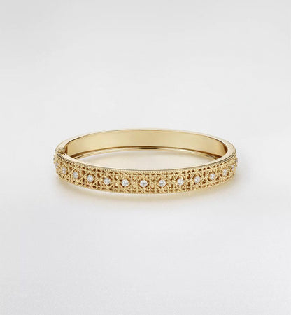 [Sprite Jewelry] 2026 WOVEN-PATTERN BRACELET SET WITH FULL DIAMOND INLAY THREE-COLORS