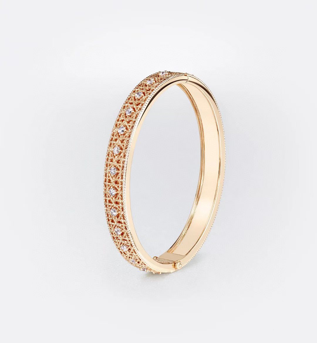 [Sprite Jewelry] 2026 WOVEN-PATTERN BRACELET SET WITH FULL DIAMOND INLAY THREE-COLORS