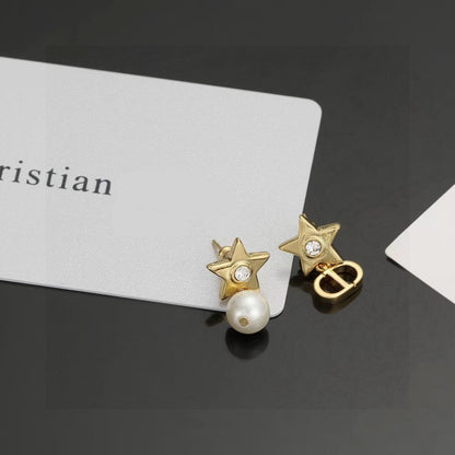[Sprite Jewelry]CD Star-Shaped Letter Earrings