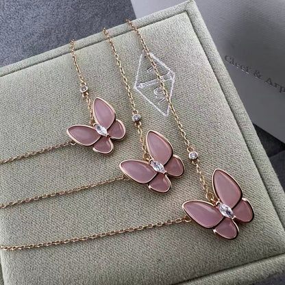 [Sprite Jewelry] Pink Butterfly Necklace