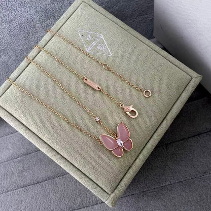 [Sprite Jewelry] Pink Butterfly Necklace