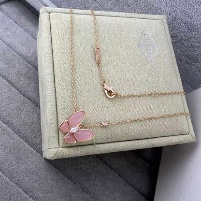 [Sprite Jewelry] Pink Butterfly Necklace