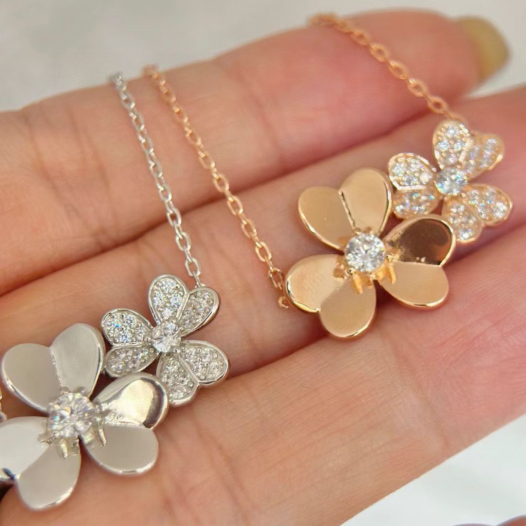 [Sprite Jewelry] Two Flowers & Clover Choker