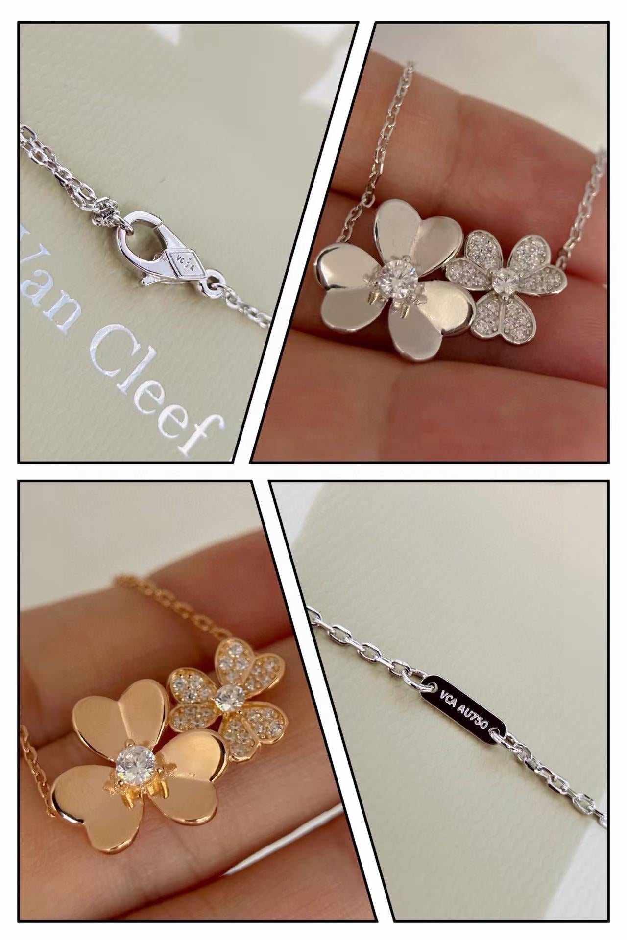 [Sprite Jewelry] Two Flowers & Clover Choker