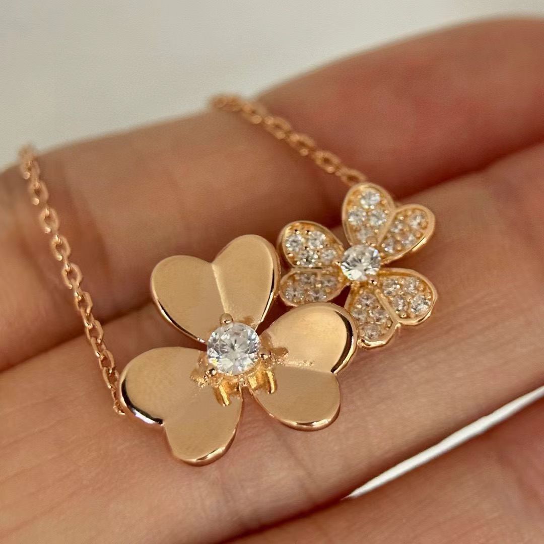 [Sprite Jewelry] Two Flowers & Clover Choker